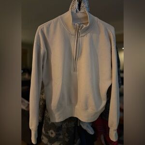 J.o&co Cream Quarter-Zip Pullover